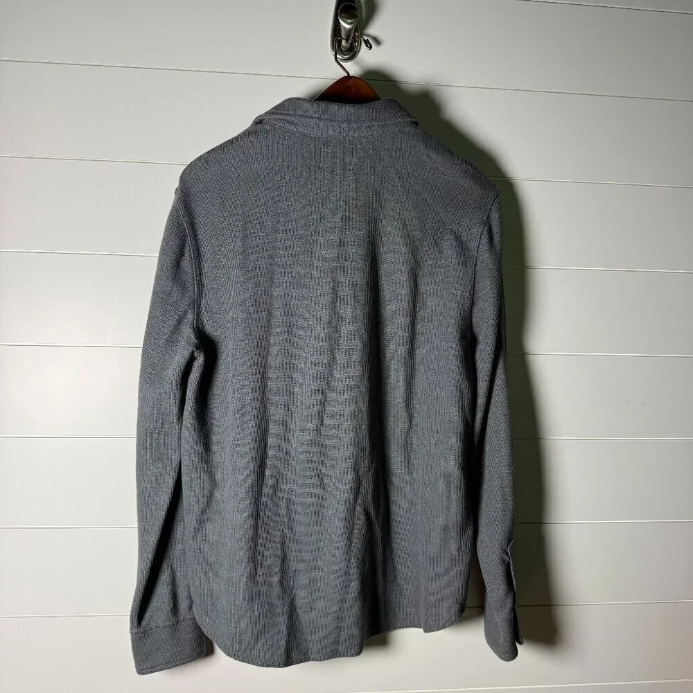 J. Crew Authentic Fleece Button Down, 2 Front Breast Pockets, Gray Sz. Small
